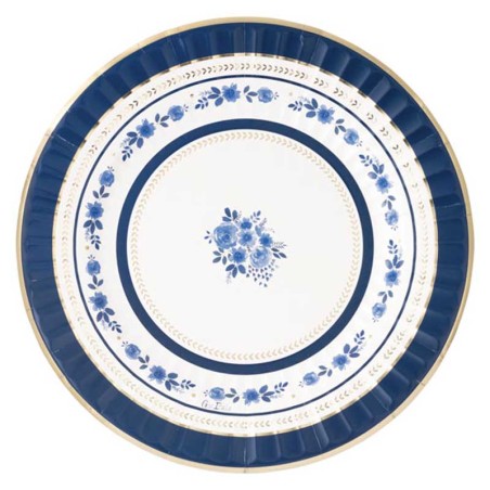 Piatto di Carta 27cm "Blue Royal" 8pz Blue Royal