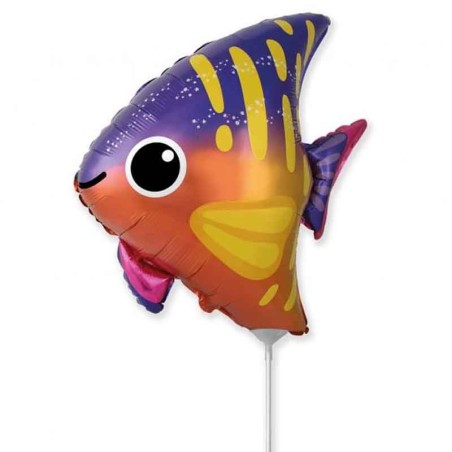Palloncino in Foil 14" Mini Shape Pesce Sorridente Multicolor Pesci e Mare