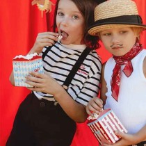 Box Porta Popcorn a Tema Circo 6pz Circo "Circus Party"