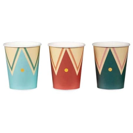 Bicchiere di Carta 220ml del Circo "Circus" 6pz Circo "Circus Party"