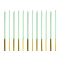 Candelina Stelo 14cm Menta Pastello 12pz Candeline Stelo