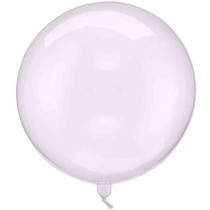 Palloncino in Elastico PVC 16" Crystal Clear Balloon "Viola" Bubble Trasparenti