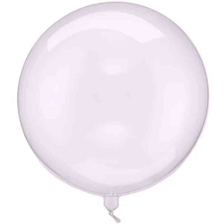 Palloncino in Elastico PVC 16" Crystal Clear Balloon "Viola" Bubble Trasparenti