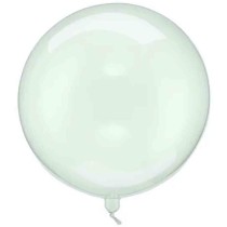 Palloncino in Elastico PVC 16" Crystal Clear Balloon "Verde" Bubble Trasparenti
