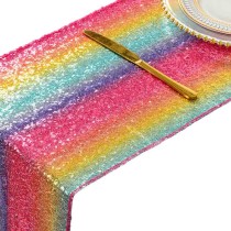 Runner con Paillettes Arcobaleno 5mt x 30cm Runner/Corsie