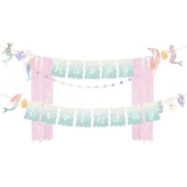Festone Happy Birthday Sirena 1,3mt Addobbi e Accessori Sirena