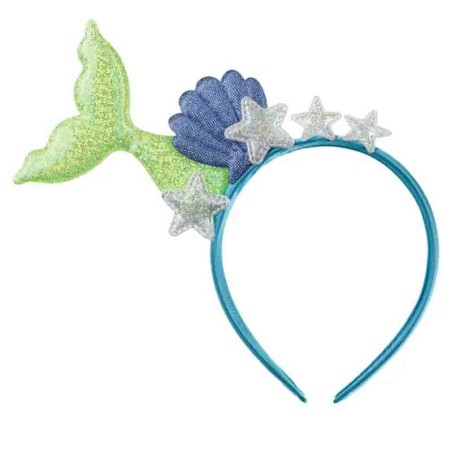 Cerchietto per Capelli con Coda da Sirena Verde Lime Addobbi e Accessori Sirena