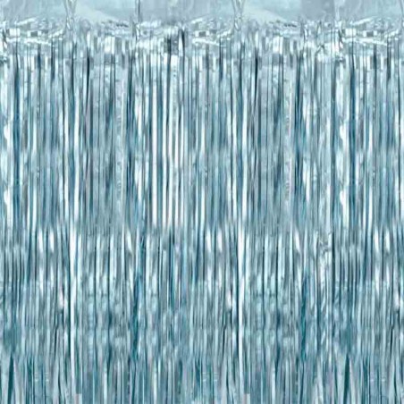 Frange Decorative in Foil Celeste Satinato H.2mt Frange