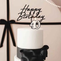 Candelina 10cm "Elegant Milestone" N.40 Elegant Milestone Birthday