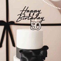 Candelina 10cm "Elegant Milestone" N.50 Elegant Milestone Birthday