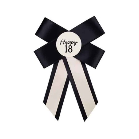 Spilla con Fiocco Nero N.18 "Elegant Milestone" Elegant Milestone Birthday