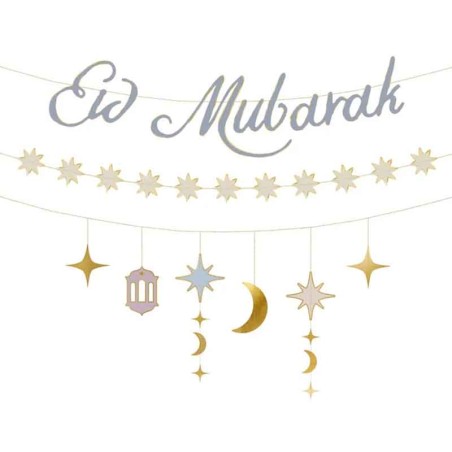 Festone Fine del Ramadan "Eid Mubarak" 2mt Eid Mubarak