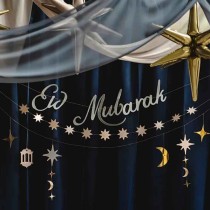 Festone Fine del Ramadan "Eid Mubarak" 2mt Eid Mubarak