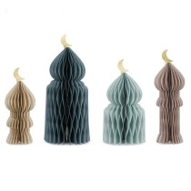 Decorazioni a Nido d'Ape Fine del Ramadan "Eid Mubarak" 4pz Eid Mubarak
