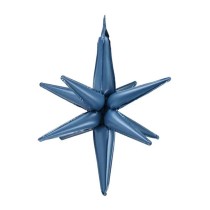 Palloncino in Foil 24" Stella a 12 Punte Avio Satinato 3D "Star" Stelle 3D