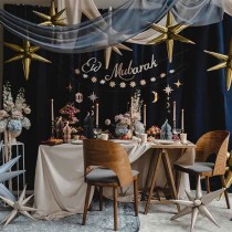 Palloncino in Foil 24" Stella a 12 Punte Latte Satinato 3D "Star" Stelle 3D
