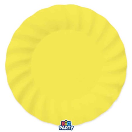 Piatto di Carta 30cm Smerlato Wavy Giallo 6pz Giallo "Yellow"