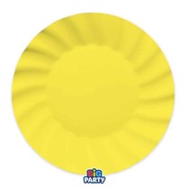 Piatto di Carta 25cm Smerlato Wavy Giallo 6pz Giallo "Yellow"