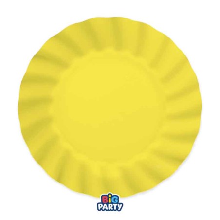 Piatto di Carta 20cm Smerlato Wavy Giallo 6pz Giallo "Yellow"