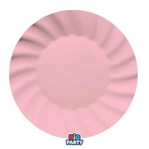 Piatto di Carta 25cm Smerlato Wavy Rosa Baby 6pz Rosa "Pink"