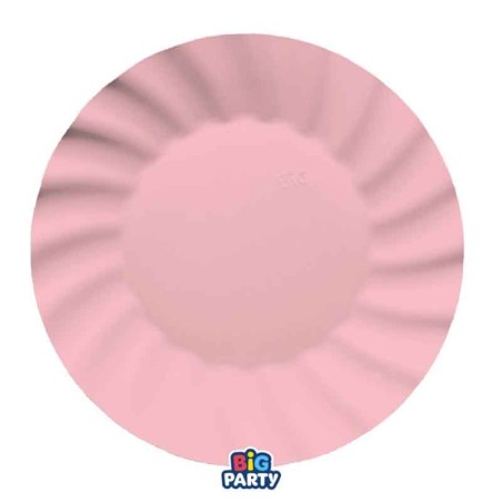 Piatto di Carta 25cm Smerlato Wavy Rosa Baby 6pz Rosa "Pink"