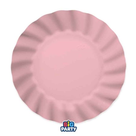 Piatto di Carta 20cm Smerlato Wavy Rosa Baby 6pz Rosa "Pink"