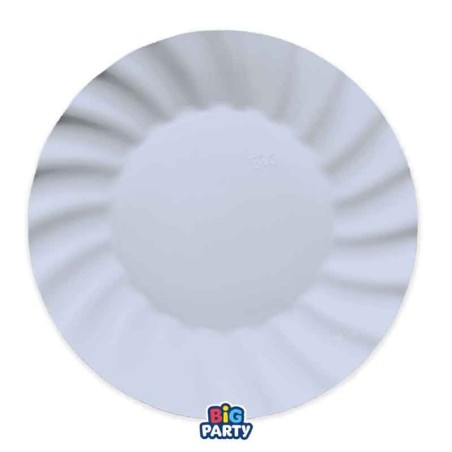Piatto di Carta 25cm Smerlato Wavy Celeste Baby 6pz Celeste "Light Blue"