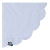 Tovagliolo di Carta Ø33cm Smerlato Wavy Celeste Baby 16pz Celeste "Light Blue"