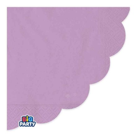 Tovagliolo di Carta Ø33cm Smerlato Wavy Lilla 16pz Lilla "Lilac"