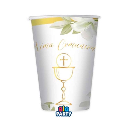Bicchiere di Carta 250ml Prima Comunione "Geometric" 6pz Prima Comunione "Geometric"
