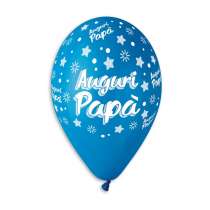 Palloncino in Lattice 13" GS120 Assortito con Scritta "Auguri Papà" 50pz Gemar "Special Occasions"