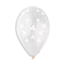 Palloncino in Lattice 13" GS120 Trasparente con Stampa Edera 50pz Gemar "Wedding/Anniversary"