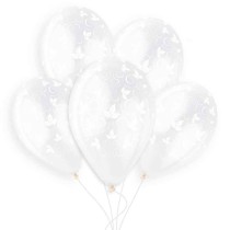 Palloncino in Lattice 13" GS120 Trasparente con Stampa Edera 50pz Gemar "Wedding/Anniversary"
