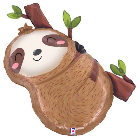 Palloncino in Foil 33" Super Shape Bradipo "Cute Sloth" Animali Grabo