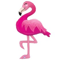 Palloncino in Foil 53" Super Shape Fenicottero "Pink Flamingo" Animali Grabo