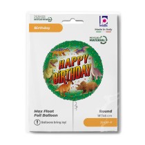Palloncino in Foil 18" Happy Birthday Dinosauro Happy Birthday Grabo