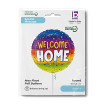Palloncino in Foil 18" Benvenuto a Casa Multicolor "Welcome Home" Giornate Speciali Grabo