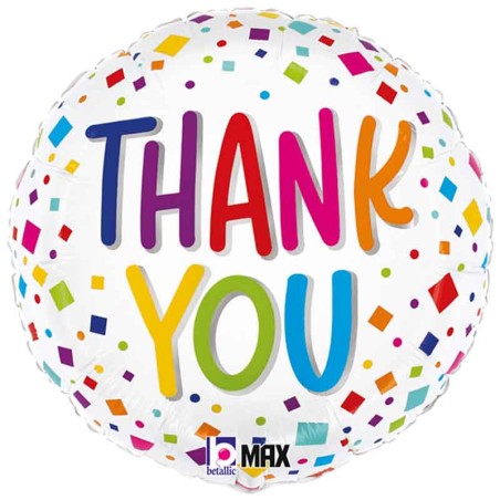 Palloncino in Foil 18" Multicolor Grazie "Thank You" Giornate Speciali Grabo