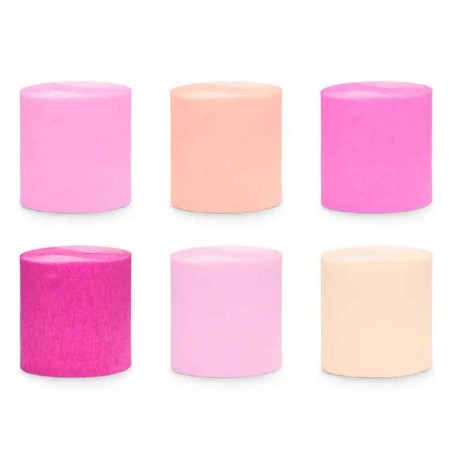 Rotolo in Carta Crespa Mix Rosa 10mt x 6pz Rotoli Carta Crespa