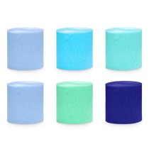 Rotolo in Carta Crespa Mix Celeste 10mt x 6pz Rotoli Carta Crespa