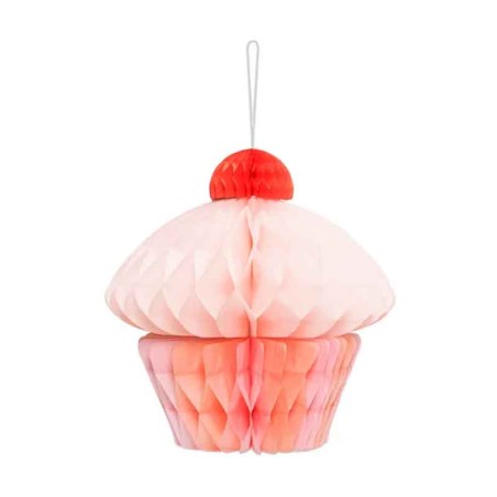 Decorazione di Carta a Nido d'Ape Cupcake 20cm Addobbi e Palloncini Tema Dolci