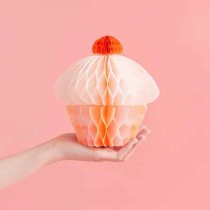 Decorazione di Carta a Nido d'Ape Cupcake 20cm Addobbi e Palloncini Tema Dolci