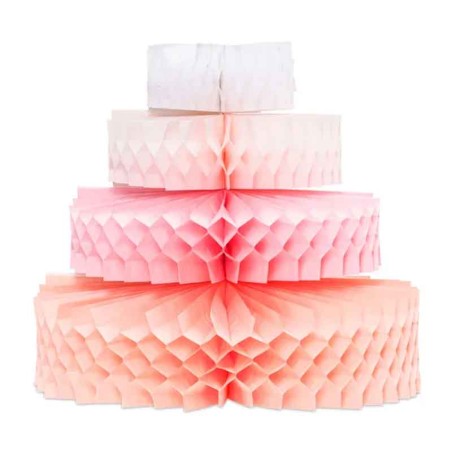 Decorazione di Carta a Nido d'Ape Torta a Piani 23cm Addobbi e Palloncini Tema Dolci