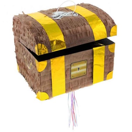 Pignatta in Cartoncino Rigido sagomata Forziere dei Pirati "Pinata" Pignatte Fantasia