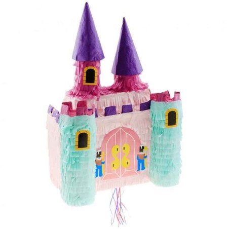 Pignatta in Cartoncino Rigido sagomata Castello delle Principesse "Pinata" Pignatte Fantasia