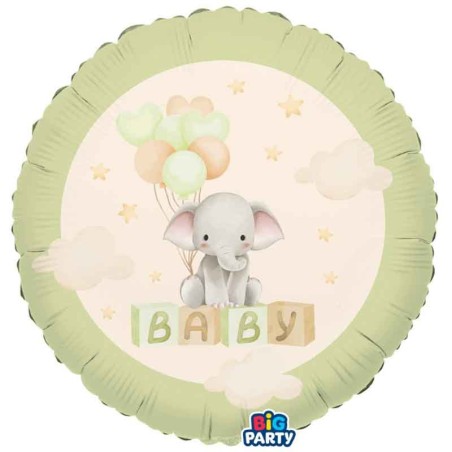 Palloncino in Foil 18" Elefantino "Baby Elephant" Baby Shower