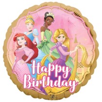 Palloncino in Foil 18" Happy Birthday Principesse Disney "Once Upon A Time" Principesse Disney