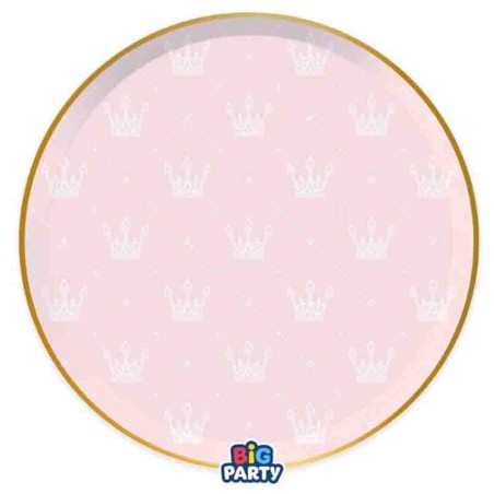 Piatto di Carta 24cm Principessa Rosa 6pz Nascita Principessa