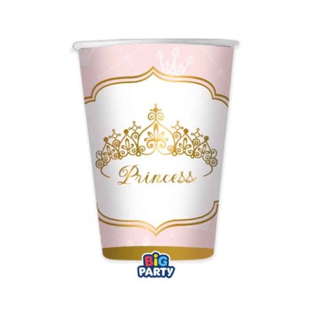 Bicchiere di Carta 250ml Principessa Rosa 6pz Nascita Principessa