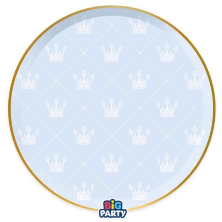 Piatto di Carta 24cm Principe Celeste 6pz Nascita Principe
